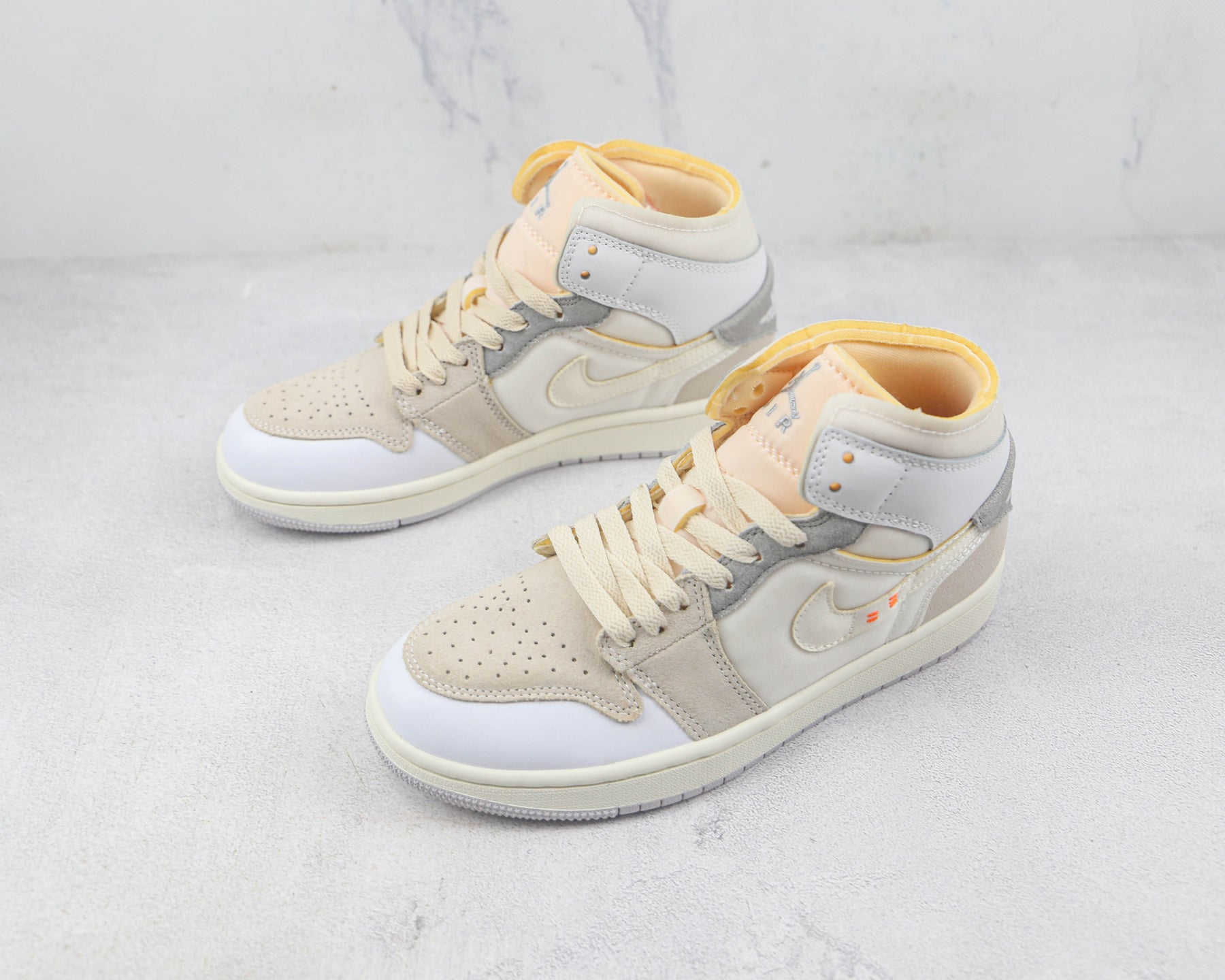 Jordan 1 Mid Craft Inside Out White Grey